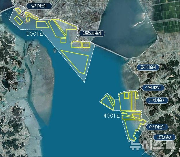 [서울=뉴시스] 천수만 1권역 사업구역도.