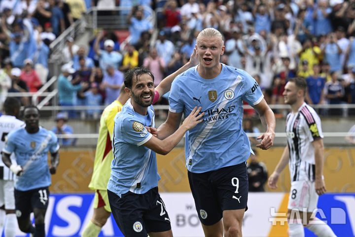 [올랜도=AP/뉴시스]맨시티, 유벤투스에 5-2 대승. 2025.06.26.