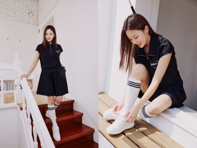 [서울=뉴시스]올리비아로렌은 지난 25일 기능성 냉감​소재를 적용한 '웨이브 온(WAVE ON)' 컬렉션을 선보였다. *재판매 및 DB 금지