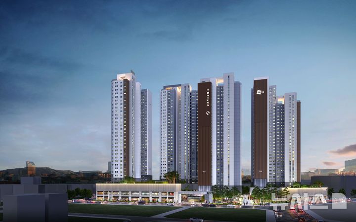 [서울=뉴시스] 리버센트 푸르지오 위브 투시도.