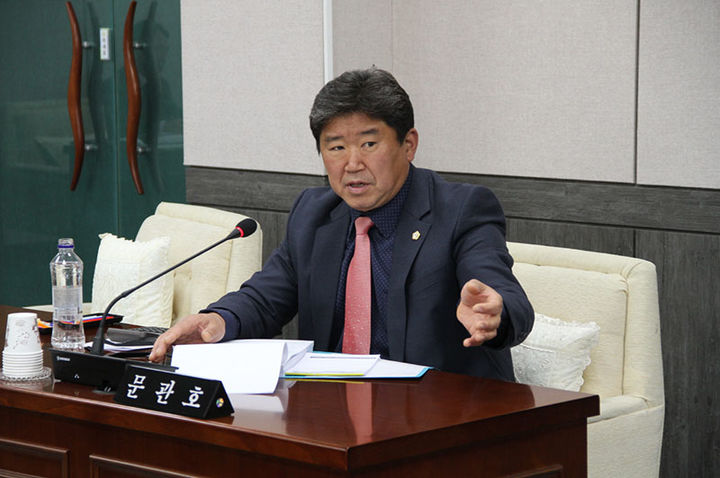 2020년 문관호 제8대 태백시의원이 시정질문하고 있다.(사진=태백시의회 제공) *재판매 및 DB 금지