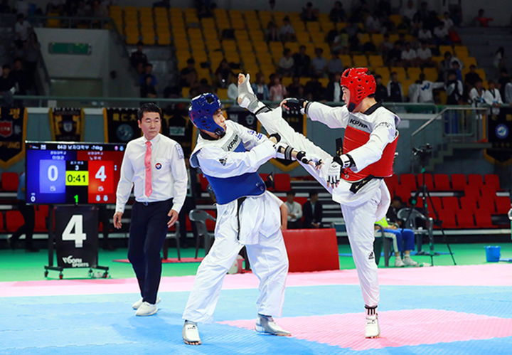 지난 2019년 태백고원체육관에서 개최된 태권도대회.(사진=태백시 제공) *재판매 및 DB 금지