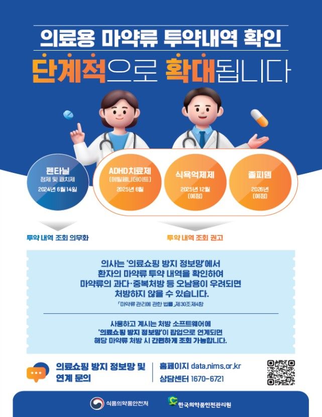 [서울=뉴시스] 의료용 마약류 투약 내역 확인제도 홍보 포스터 (사진=식약처 제공) 2025.06.27. photo@newsis.com *재판매 및 DB 금지