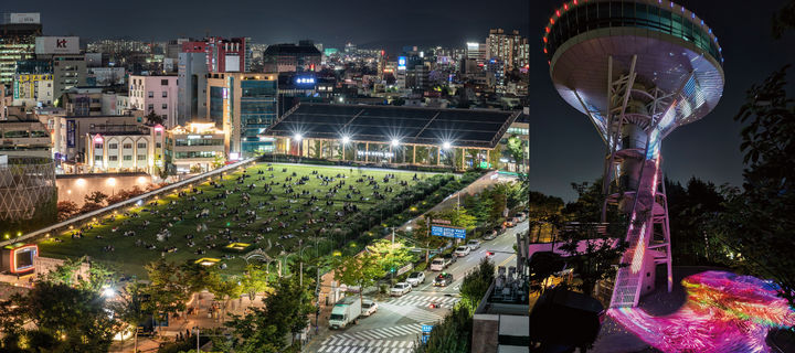 [광주=뉴시스] 국립아시아문화전당 하늘마당, 사직공원 전망대. (사진=광주시청 제공). photo@newsis.com *재판매 및 DB 금지