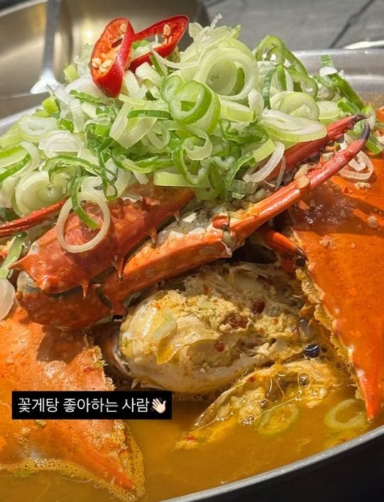 [서울=뉴시스] 이솔이가 소셜미디어에 공개한 꽃게탕 사진. (사진=이솔이 인스타그램 캡처) 2025.06.28. photo@newsis.com *재판매 및 DB 금지