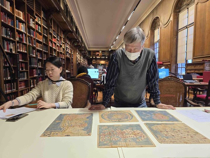 [서울=뉴시스] 2024년 프랑스국립도서관 소장 한국 고지도 43점 협력조사 (사진=국외소재문화유산재단 제공) 2025.06.29. photo@newsis.com *재판매 및 DB 금지