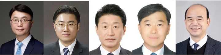 이재명 대통령이 29일 5개 부처 차관 인선을 단행했다. 왼쪽부터 류제명 과학기술정보통신부 2차관, 이진수 법무부 차관, 이호현 산업통상자원부 2차관, 이형훈 보건복지부 2차관, 이상경 국토교통부 1차관. [사진=대통령실 제공] *재판매 및 DB 금지