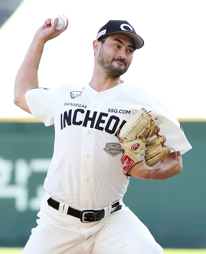 [서울=뉴시스] 프로야구 SSG 랜더스의 미치 화이트. (사진 = SSG 랜더스 제공) *재판매 및 DB 금지