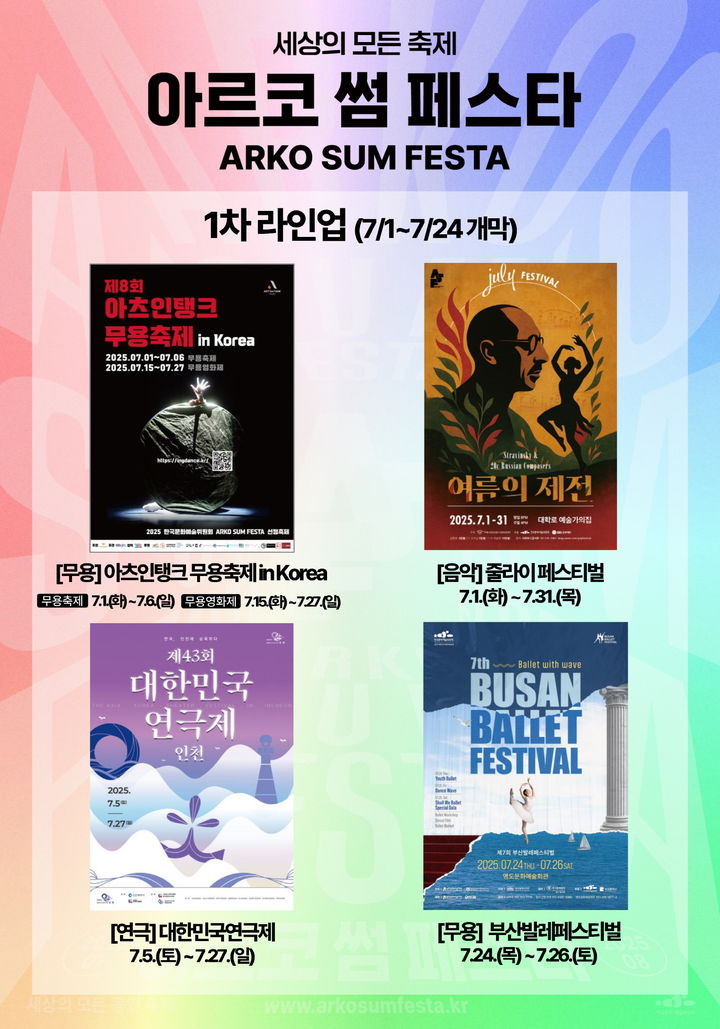 2025 아르코 썸 페스타 1차 라인업. (한국문화예술위원회 제공) *재판매 및 DB 금지