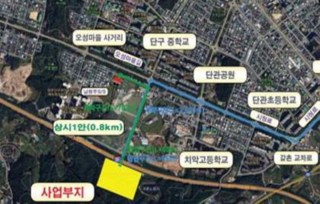 메가데이타 도시첨단 산업단지 위치도. *재판매 및 DB 금지