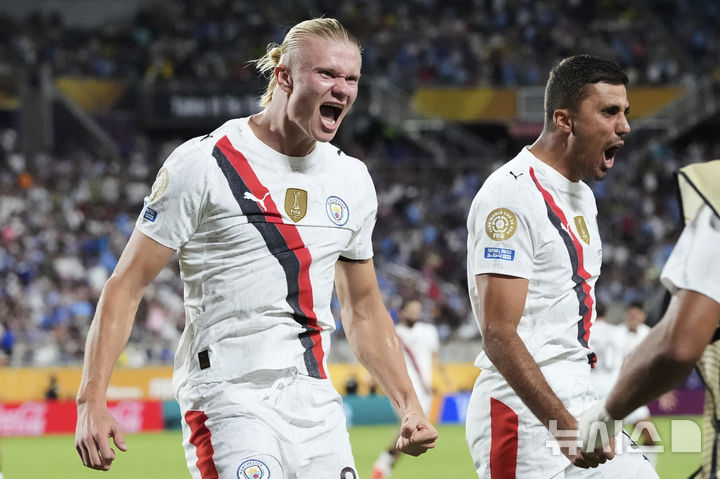 [올랜도=AP/뉴시스] 잉글랜드 프로축구 프리미어리그(EPL) 맨체스터 시티. 2025.06.30.