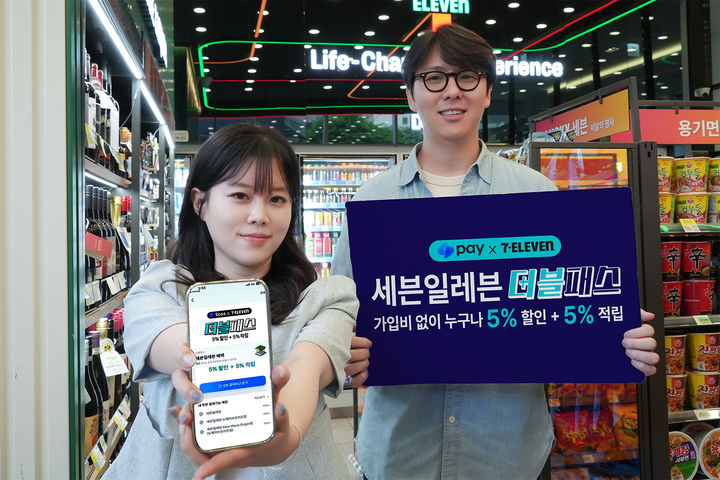 [서울=뉴시스] 편의점 세븐일레븐이 토스와 손잡고 더블패스 멤버십 서비스를 업계 단독으로 선보인다고 1일 밝혔다. (사진=세븐일레븐 제공) *재판매 및 DB 금지
