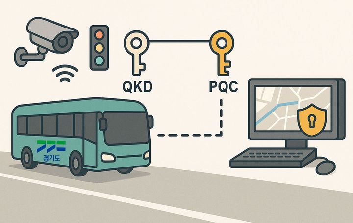 [수원=뉴시스] 자율주행차에 양자암호통신 적용 실증. (사잔=경기도 제공) 2025.07.01. photo@newsis.com *재판매 및 DB 금지