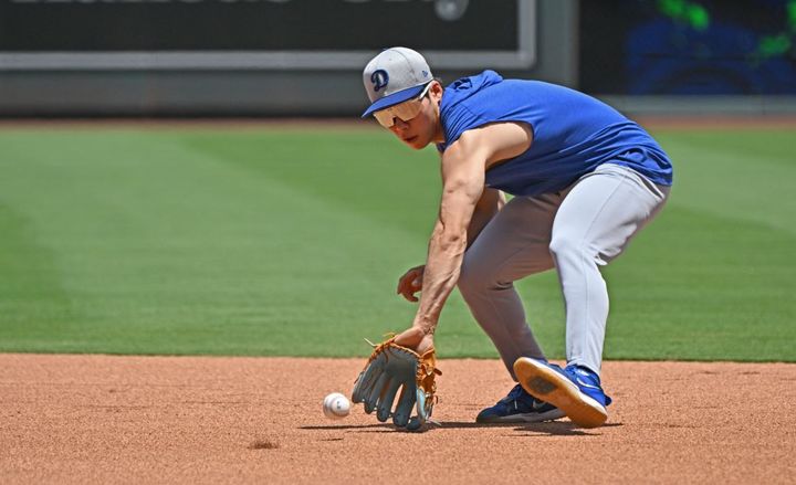 [서울=뉴시스] 훈련 중인 김혜성.(사진=엑스 옛 트위터 갈무리) *재판매 및 DB 금지
