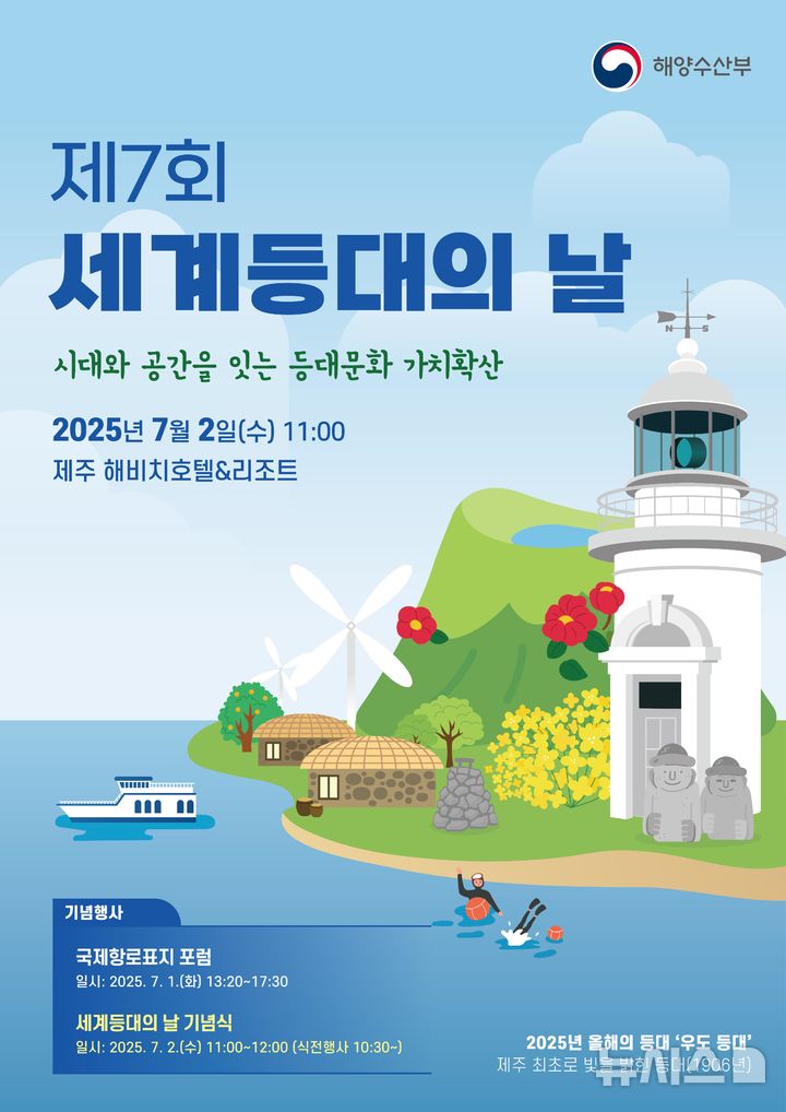 [서울=뉴시스] 제7회 세계등대의 날 기념식 포스터.