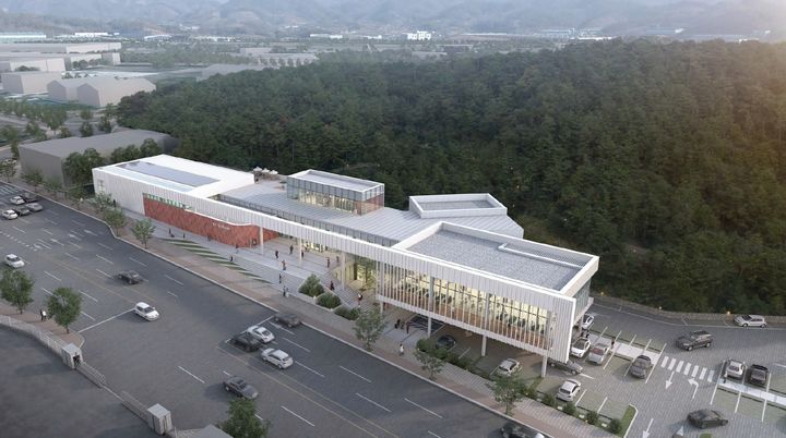 [진주=뉴시스]진주시, ‘정촌 체육시설(수영장)' 조감도.(사진=진주시 제공).2025.07.01.photo@newsis.com *재판매 및 DB 금지