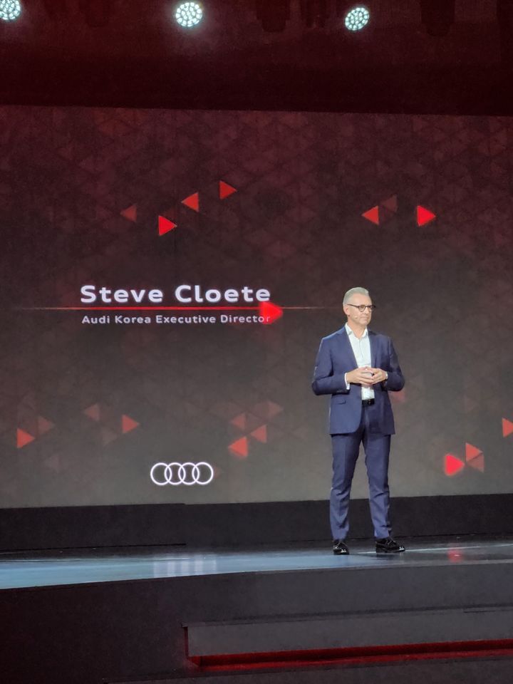 스티브 클로티 아우디코리아 대표가 1일 콘래드 서울에서 신차를 소개하고 있다. (사진=이창훈 기자) 2025.07.01 photo@newsis.com *재판매 및 DB 금지 *재판매 및 DB 금지