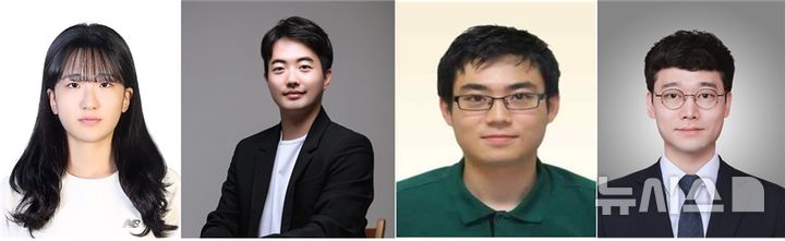 [전주=뉴시스]윤난슬 기자 = 왼쪽부터 손은진 연구원, 조형기 교수, 권우경 박사(ETRI), 이상준 교수. (사진=전북대 제공) photo@newsis.com