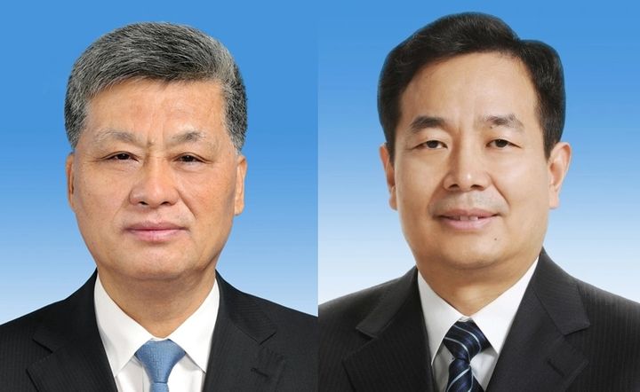 [서울=뉴시스]중국 정부가 무슬림 소수민족이 집중 거주하는 신장위구르자치구의 새로운 최고 책임자로 소수민족 문제를 전담해 온 인사를 임명했다. 전임 마싱루이(馬興瑞) 서기(왼쪽), 신임 천샤오장(陳小江) 서기. <사진출처: 바이두> 2025.07.01