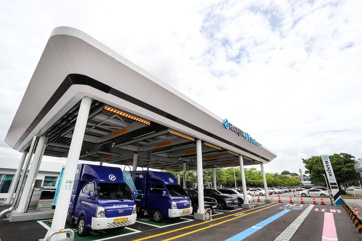 [서울=뉴시스] 한진 김포 전기차 충전소 전경. 2025.07.28. (사진=한진 제공) photo@newsis.com *재판매 및 DB 금지