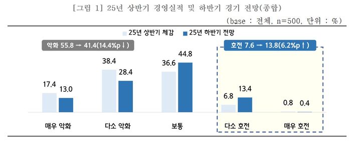 [서울=뉴시스]중소기업 13.8% "하반기 경기 호전될 것".(사진=중소기업중앙회 제공) 2025.07.02. photo@newsis.com *재판매 및 DB 금지