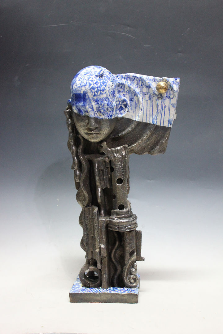 김정범, blue head, 56x28x20, ceramic, 2024 *재판매 및 DB 금지