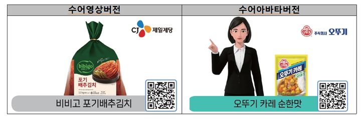 [서울=뉴시스] 식품의약품안전처는 '식품 표시정보 수어영상 제작 매뉴얼'을 발간·배포했다고 2일 밝혔다. (사진=식약처 제공) 2025.07.02. photo@newsis.com *재판매 및 DB 금지