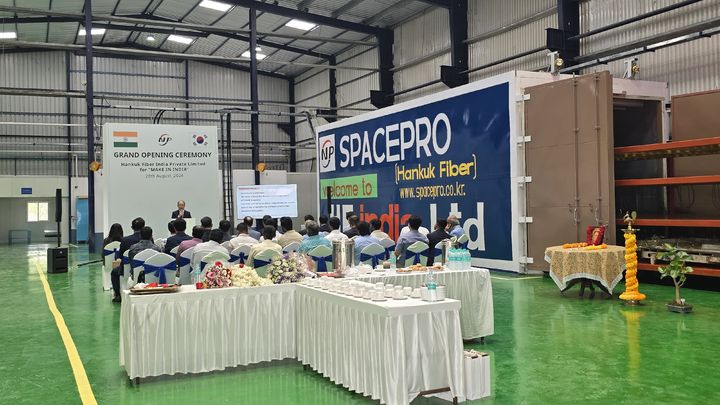 [밀양=뉴시스] 스페이스프로가 인도 법인 개소식을 하고 있다. (사진=스페이스프로 제공) 2025.07.02. photo@newsis.com *재판매 및 DB 금지