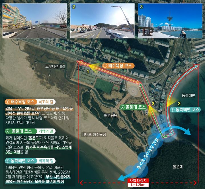 [부산=뉴시스] 부산시의 '품격있는 부산거리 디자인 사업' 대상지로 선정된 사하구 다대포 해수욕장 일원. (사진=부산시 제공) 2025.07.03. photo@newsis.com *재판매 및 DB 금지