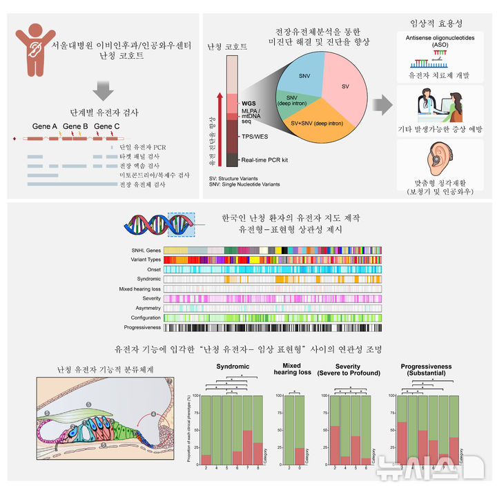 [서울=뉴시스]감각신경성 난청 유전자 분석 과정. (이미지= 서울대병원 제공) 2025.07.03. photo@newsis.com. 