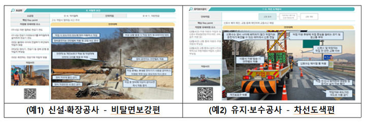 [서울=뉴시스] 국토교통부(장관 박상우)는 도로공사 현장의 안전강화를 위해 ‘도로 현장 맞춤형 안전관리 매뉴얼’을 제작해 4일부터 지자체 등 도로관리청을 통해 배포할 계획이라고 밝혔다. 사진은 매뉴얼 예시 2025.07.04. (사진=국토교통부 제공) photo@newsis.com *재판매 및 DB 금지