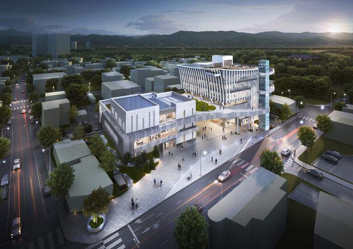 [보성=뉴시스] 전남 보성군 보성읍에 조성 중인 복합커뮤니티센터 조감도. (조감도 제공 = 보성군). 2025.07.03. photo@newsis.com *재판매 및 DB 금지