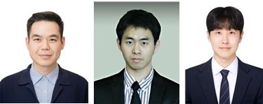 유호천 교수(왼쪽 첫 번째), 이은광 교수(왼쪽 두 번째), 이원우 석박통합과정생. (사진=한양대 제공) *재판매 및 DB 금지