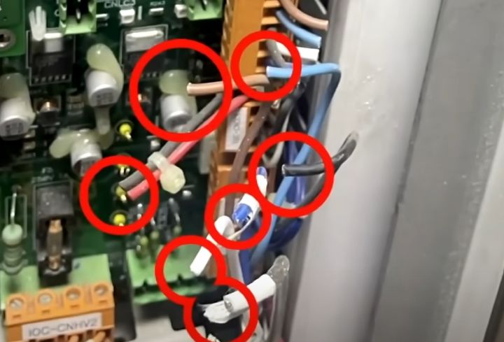 [서울=뉴시스] 당시 절단된 승강기 전선 모습. (사진 = 'JTBC News' 유튜브 캡처) 2025.07.04. *재판매 및 DB 금지