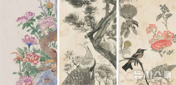 [서울=뉴시스] 인공지능(AI) 학습 후 화조도 재현 (사진=국가유산진흥원 제공) 2025.07.04. photo@newsis.com