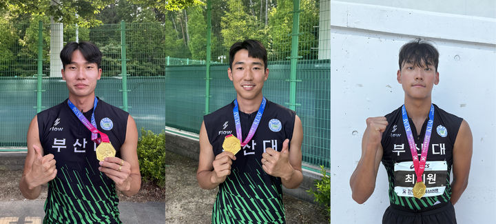 [부산=뉴시스] 부산대학교는 육상팀이 최근 충남 서천종합운동장에서 열린 '제4회 전국대학육상경기대회'에서 3관왕을 달성했다고 4일 밝혔다. (사진=부산대 제공) 2025.07.04. photo@newsis.com *재판매 및 DB 금지