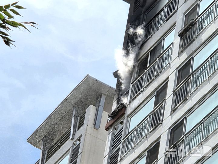 경주시 충효동 아파트 화재 현장