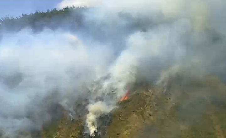 [영동=뉴시스] 충북 영동군 양강면 죽촌리 산불. (사진=산림청 제공) photo@newsis.com *재판매 및 DB 금지