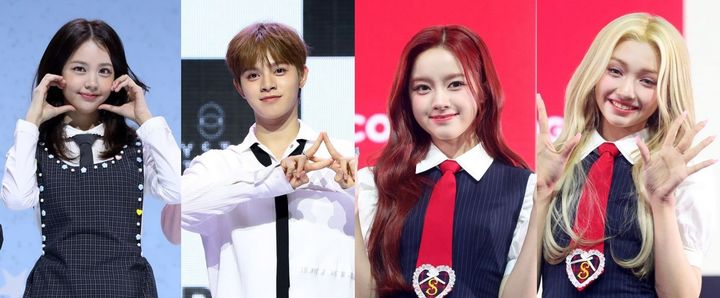 [서울=뉴시스] 왼쪽부터 그룹 '하츠투하츠' 카르멘, '아크' 끼엔, '유니스' 엘리시아, 젤리당카. (사진=뉴시스 DB) 2025.07.05 photo@newsis.com *재판매 및 DB 금지