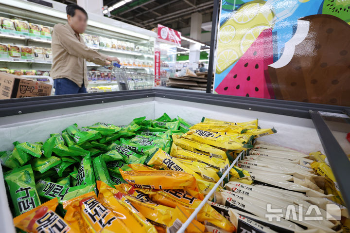 [서울=뉴시스] 서울 시내의 한 대형마트에 아이스크림이 진열돼 있다. <사진은 기사와 관련이 없음.> (사진=뉴시스DB). photo@newsis.com