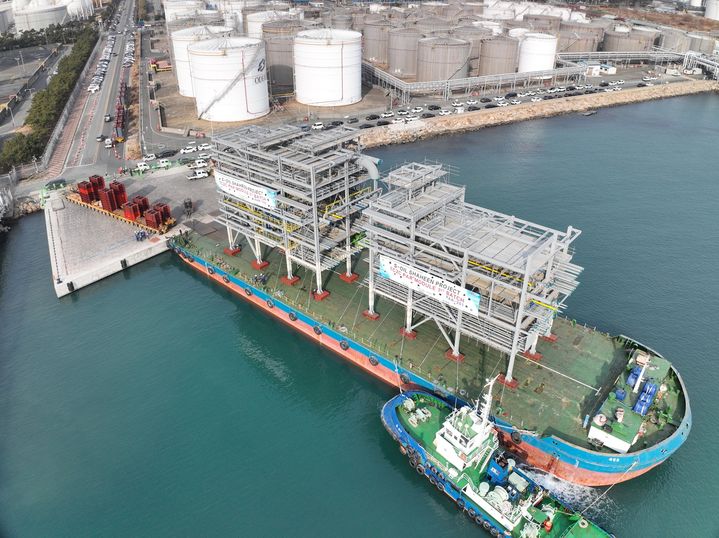 DL이앤씨, 샤힌 프로젝트에 대형 모듈 설치…플랜트 모듈 분야 '두각'