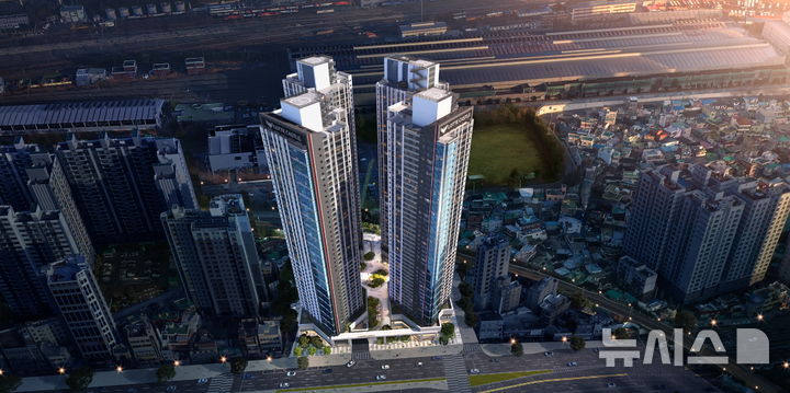 [서울=뉴시스] 가야역 롯데캐슬 스카이엘 조감도. 