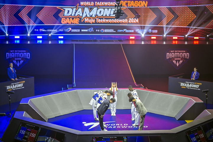 [서울=뉴시스] 2024 세계 태권도 다이아몬드게임 경기 모습. (사진 = 태권도진흥재단 제공) *재판매 및 DB 금지