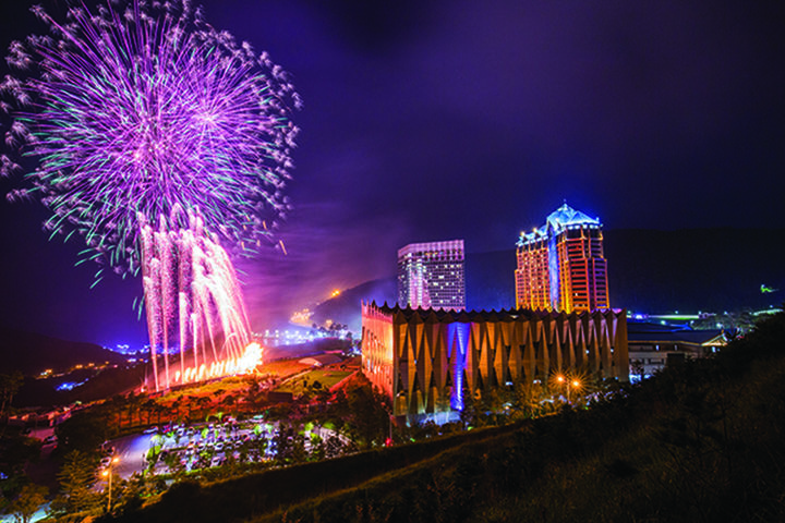 하이원리조트 불꽃쇼.(사진=하이원리조트 제공) *재판매 및 DB 금지