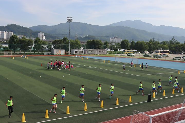 [김천=뉴시스] 김천상무 유소년 축구단. (사진=김천상무 제공) 2025.07.08 photo@newsis.com *재판매 및 DB 금지