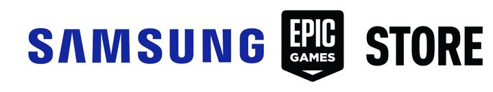 [서울=뉴시스] (왼쪽부터) 삼성전자, 에픽게임즈 스토어 로고 (사진=각 사 제공) *재판매 및 DB 금지