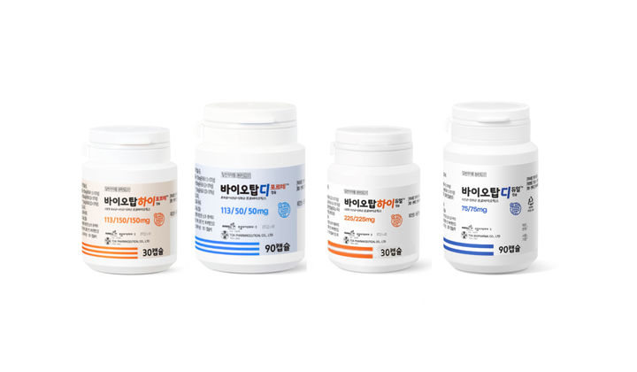 [서울=뉴시스] 바이오탑 시리즈 (왼쪽부터 바이오탑 하이 포르테, 디 포르테, 하이 듀얼, 디  듀얼) (사진=한올바이오파마 제공) 2025.07.07. photo@newsis.com *재판매 및 DB 금지