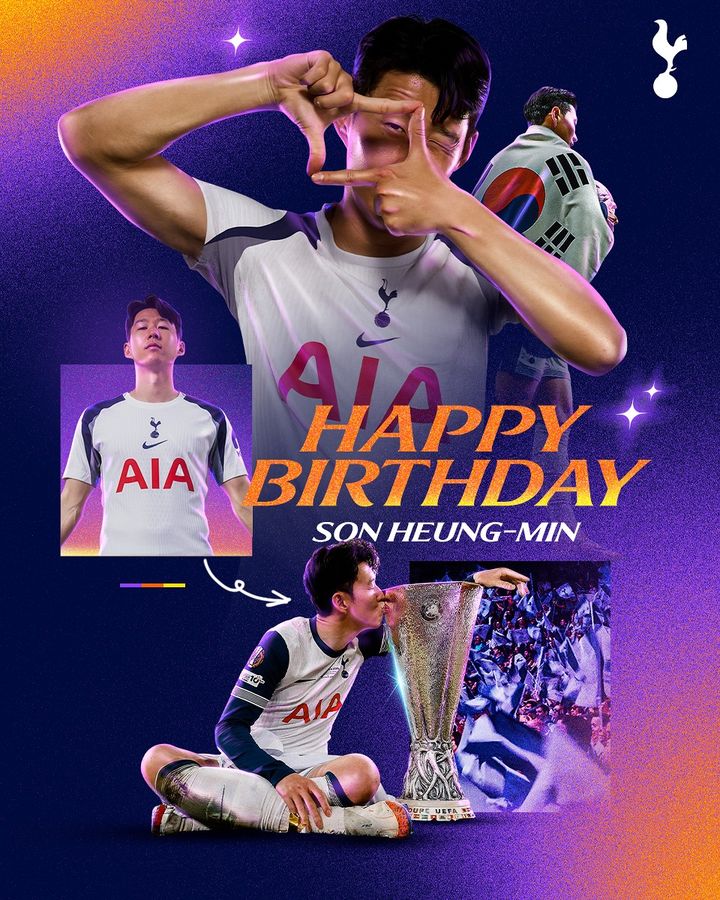 [서울=뉴시스]손흥민 33번째 생일 축하한 토트넘. (사진=토트넘 소셜미디어 캡처) 2025.07.08. photo@newsis.com *재판매 및 DB 금지