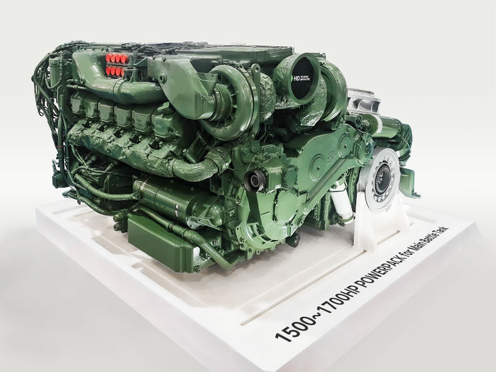 [서울=뉴시스] HD현대인프라코어 K2 전차 엔진. (사진=HD현대인프라코어 제공) 2025.7.8. photo@newsis.com *재판매 및 DB 금지