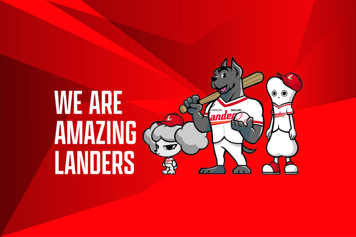 [서울=뉴시스] 프로야구 SSG 랜더스가 8일 기존 마스코트 랜디(가운데)와 함께 활동할 신규 마스코트 푸리와 배티를 공개했다. (사진=SSG 랜더스 제공) 2025.07.08. *재판매 및 DB 금지